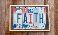 Faith License Plate Sign 