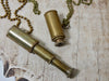 Telescope Necklace, Dark Brass Looking Glass Necklace