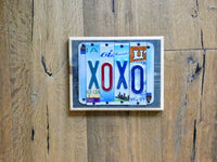 XOXO Sign made with repurposed License Plates