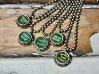 Typewriter Punctuation Necklace green rare color Authentic Typewriter Key pendant