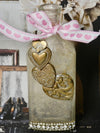 Apothecary Bottle Embellished with hearts