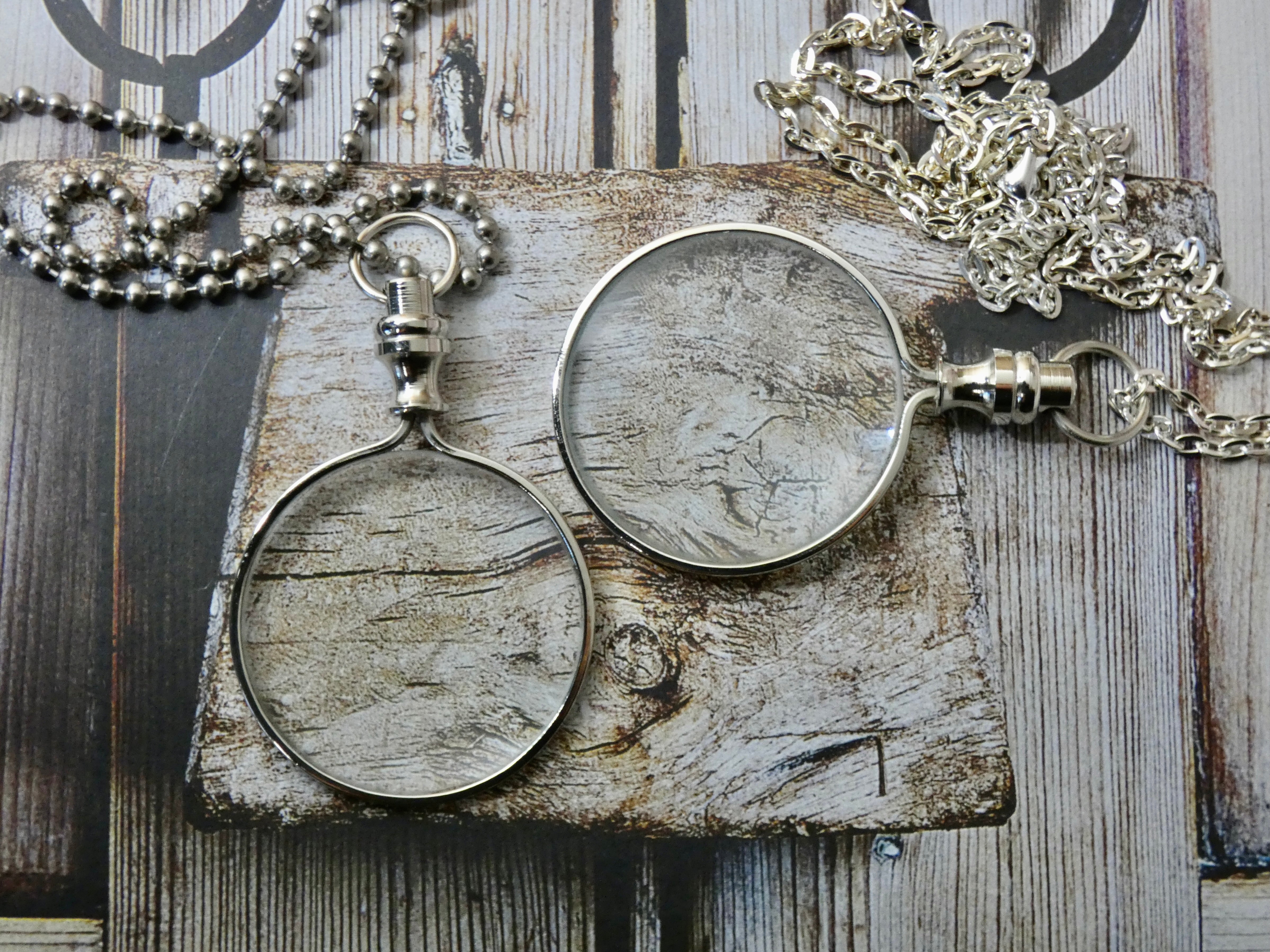 Exaggerated Life Tree Magnifying Glass Pendant Necklace Personality  Magnifying Mirror Sweater Chain Fashion Necklace - AliExpress