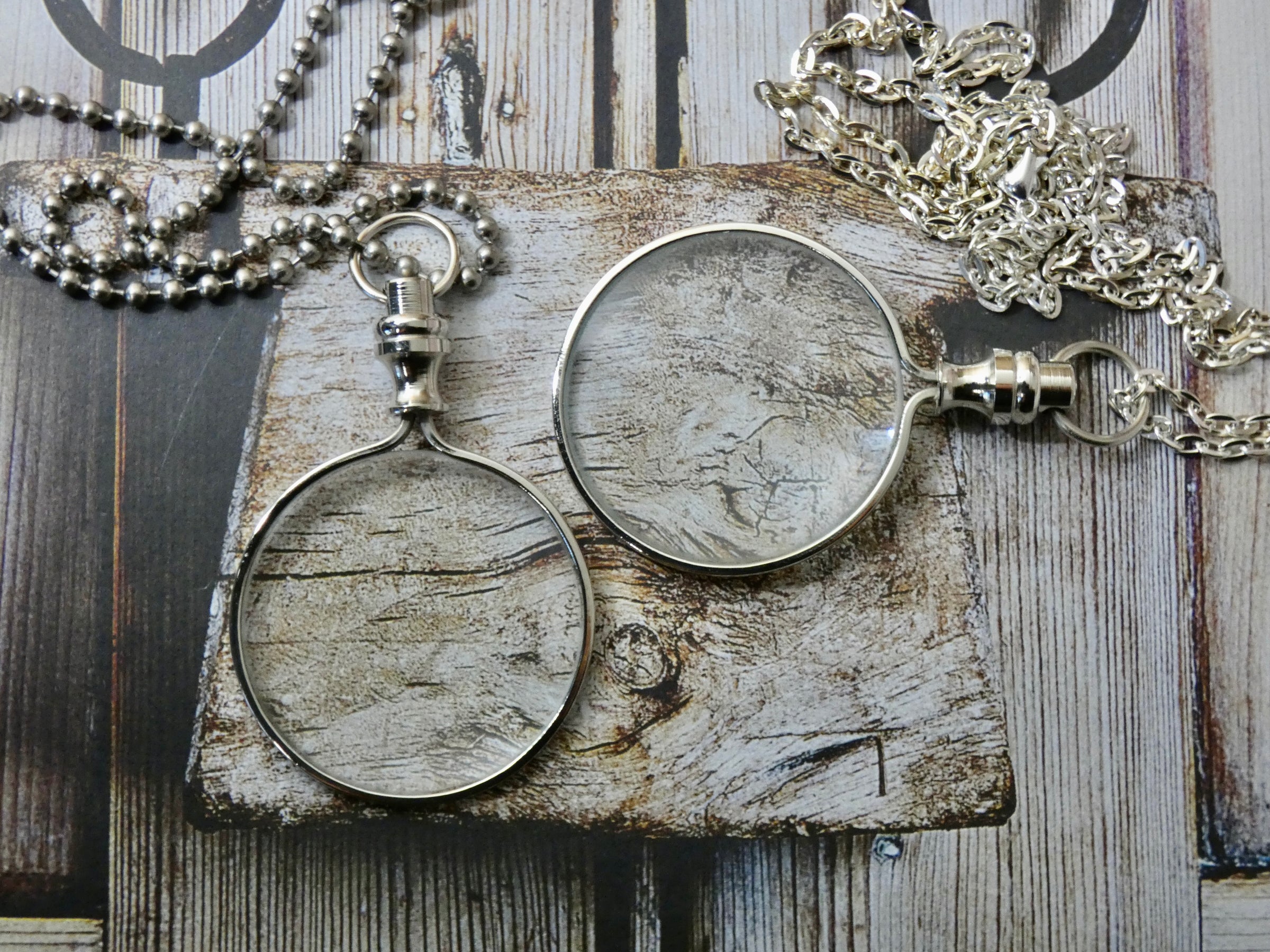 Magnifying Glass Necklace, Silver – Upcycled Works