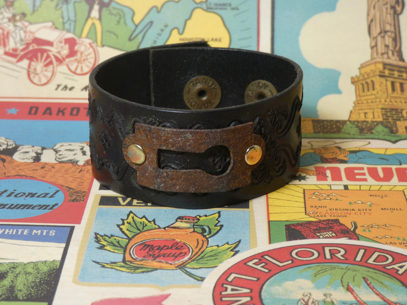 Leather Key Hole Cuff Bracelet