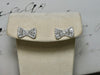 Vintage Style Rhinestone Bow Earring, Stud Pierced Earring, Special Occasion Earring