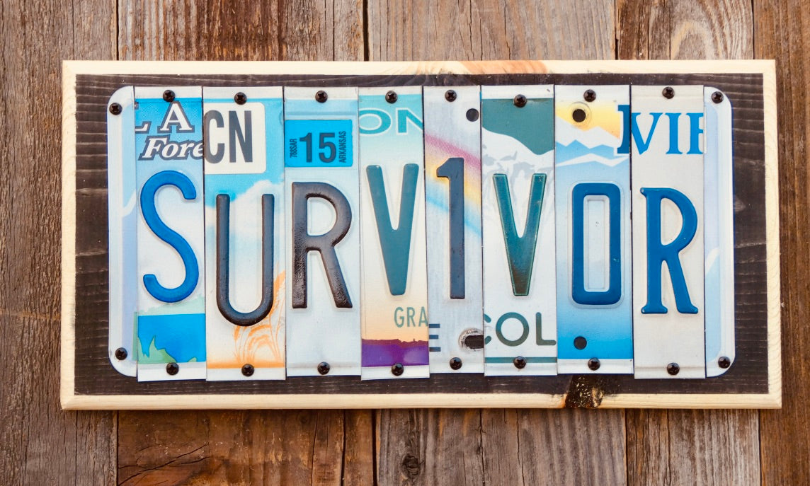 Survivor License Plate Sign 
