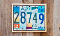 House Number Signs with your personalized address made with License Plates