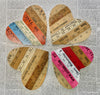 Heart Wall Art, Wooden with repurposed vintage yard sticks, One of a Kind Gift, Small Heart Wall Decor