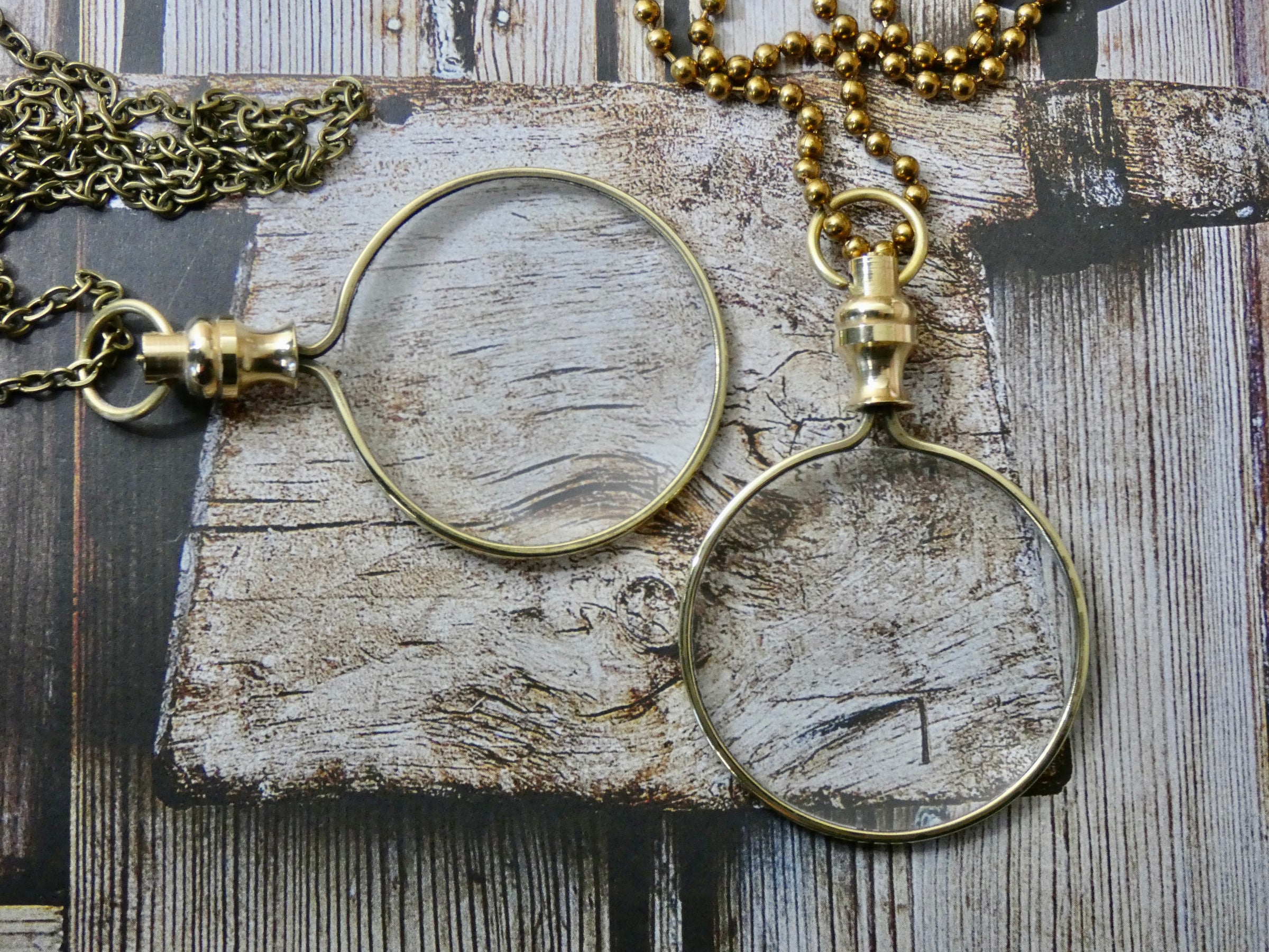 Handmade Steampunk Magnifying Glass Necklace