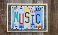 Music License Plate Sign