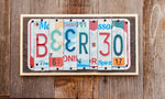 Beer 30 License Plate Sign 