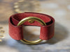 Leather Circle Bracelet, Unisex Bracelet in multiple colors and sizes