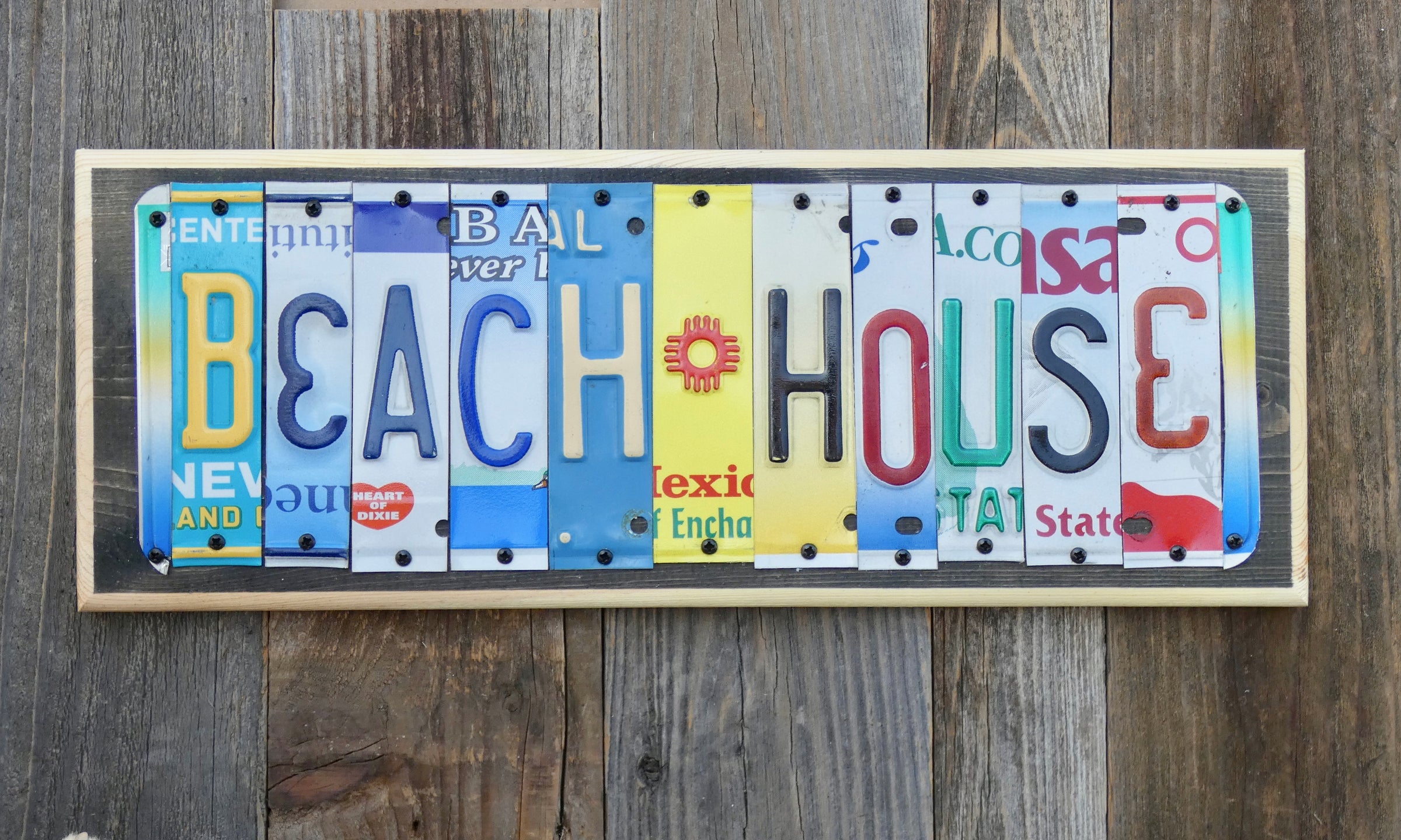 Beach House license plate Sign
