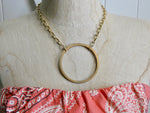 Circle Necklace • Brass Large Infinity Pendant
