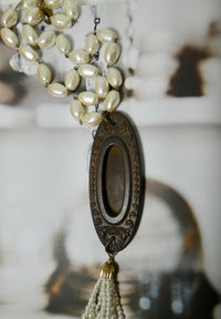 One of a Kind Vintage Pearls and Rustic Necklace