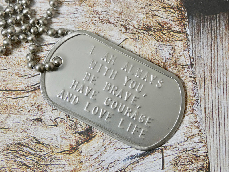 Dog Tag Quote Necklace 