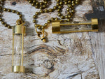 Sand Timer Necklace, Urn Necklace or put your own sand in the empty capsule