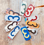 Number 7 Key Chain from repurposed License Plates