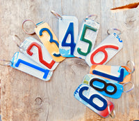 Key Chain from repurposed License Plates