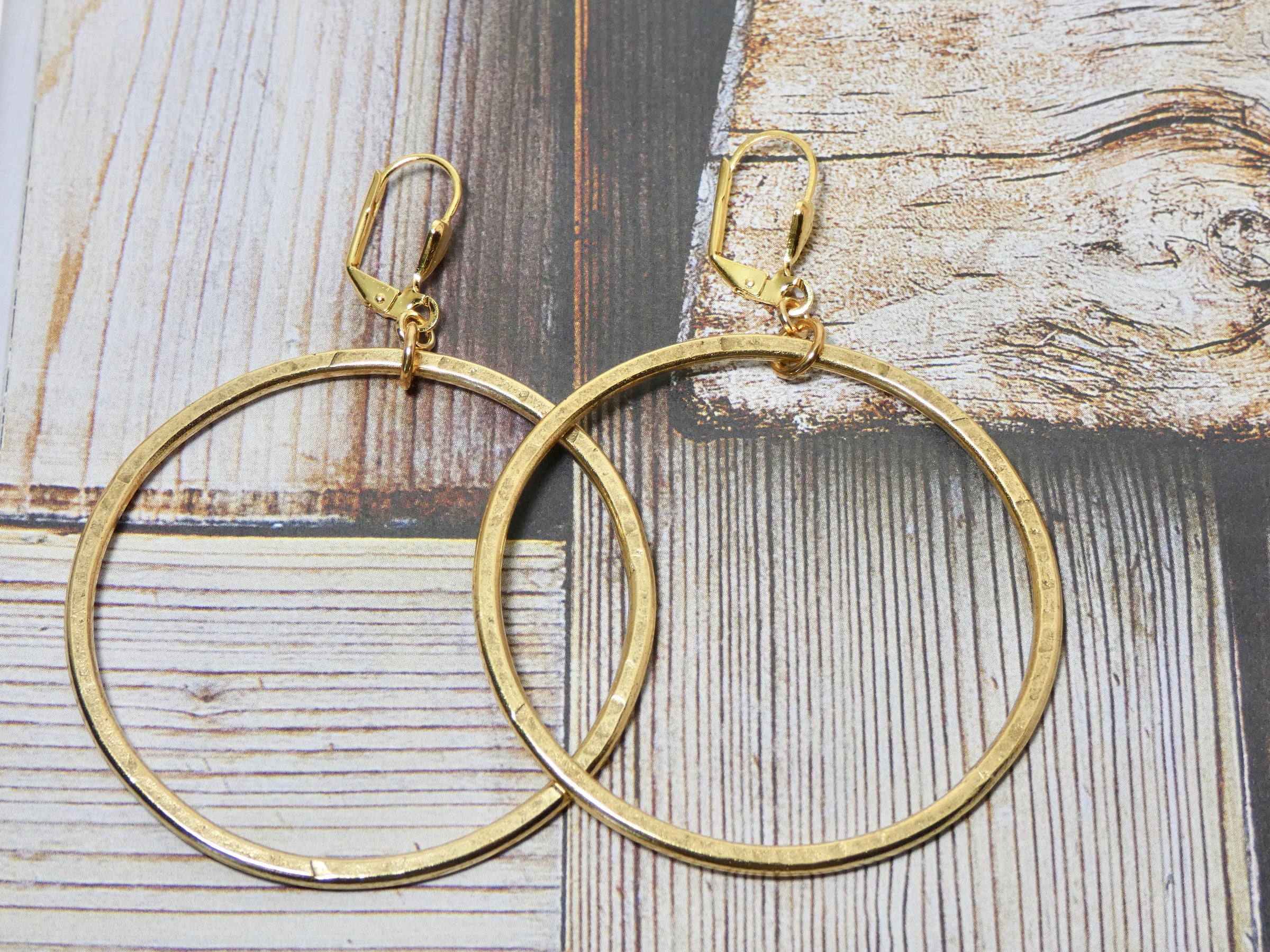 Circle Earrings, 14K Gold Plated Medium Circle Infinity Earrings