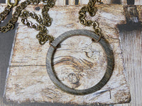 Circle Necklace, Medium Ebony Birch Wood Infinity Necklace