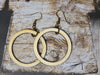 Wooden Circle Earrings, Natural Birch Small Circle Infinity Earrings