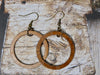 Wooden Circle Earrings, Chestnut Birch Small Circle Infinity Earrings