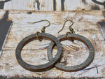 Wooden Circle Earrings, Ebony Birch Small Circle Infinity Earrings