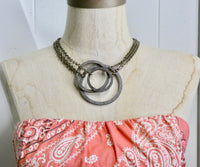 Circle Necklace, Large Ebony Birch Wood Infinity Necklace