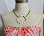 Circle Necklace, Large Natural Birch Wood Infinity Necklace