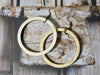 Wooden Circle Earrings, Natural Birch Medium Circle Infinity Earrings