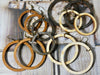 Wooden Circle Earrings, Ebony Birch Medium Circle Infinity Earrings