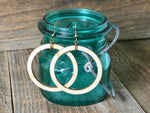 Wooden Circle Earrings, Natural Birch Medium Circle Infinity Earrings