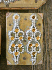 Vintage Decor, One of a Kind Rare Found Object, Rhinestone jewelry pieces
