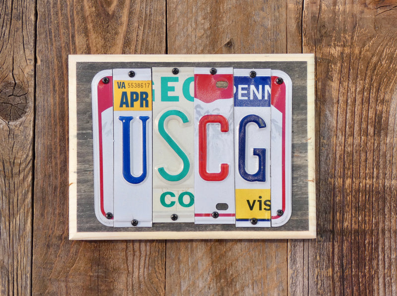 USCG License Plate Sign