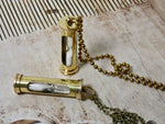 Sand Timer Necklace, Great Steampunk Brass Hour Glass Necklace