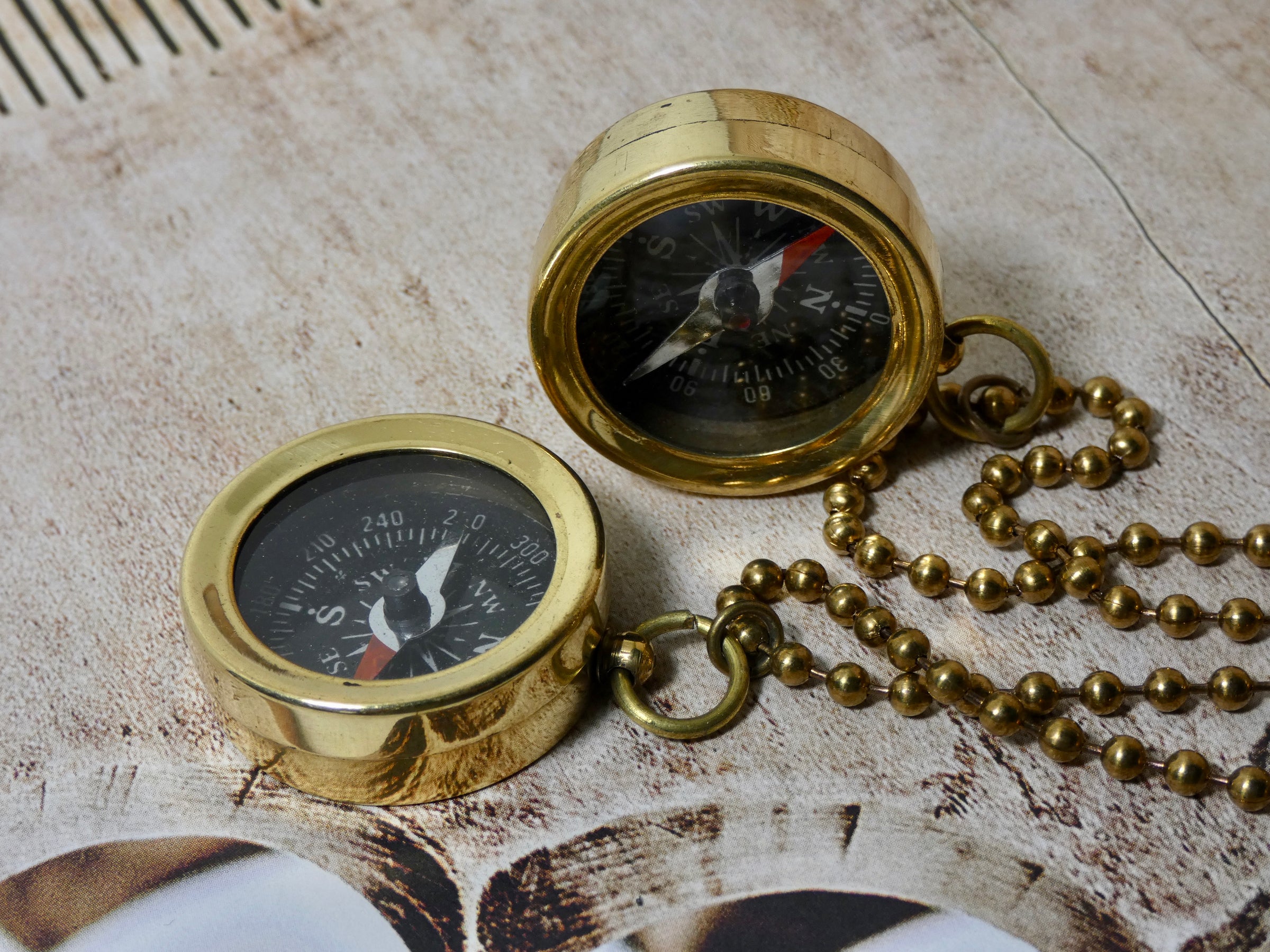 Compass View Steampunk Watch Works Pendant