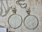 Magnifying Glass Necklace, Silver Pendant