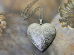 Heart Locket Necklace, Large Silver Heart Locket