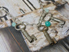Vintage One of a Kind Multi Skeleton Key Necklace, Blue Bead accent