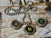 Typewriter Key Necklace Letters A to Z