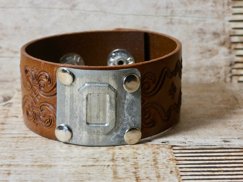 Leather Cuff Bracelet #0 Locker Number
