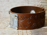 Leather Cuff Bracelet #0 Locker Number