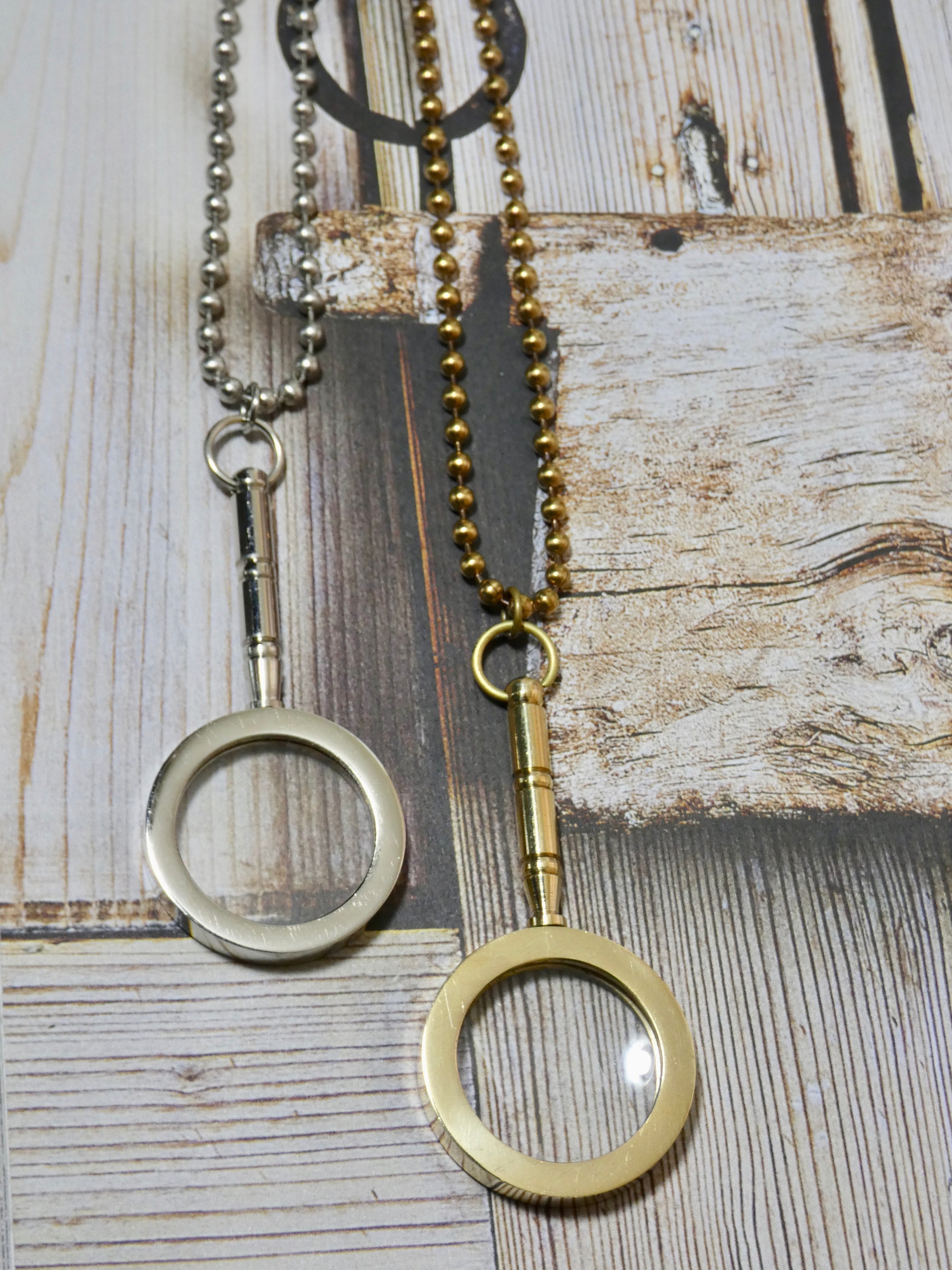 Magnifying Glass Necklace, Silver Handle Pendant