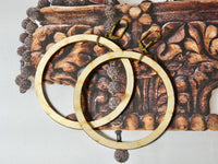 Circle Wood Earrings, Natural Birch Large Circle Infinity Earrings