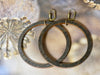 Circle Wood Earrings, Natural Ebony Large Circle Infinity Earrings
