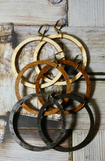 Circle Wood Earrings, Natural Ebony Large Circle Infinity Earrings