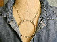One of a Kind Vintage Rhinestone X-Large Circle Necklace