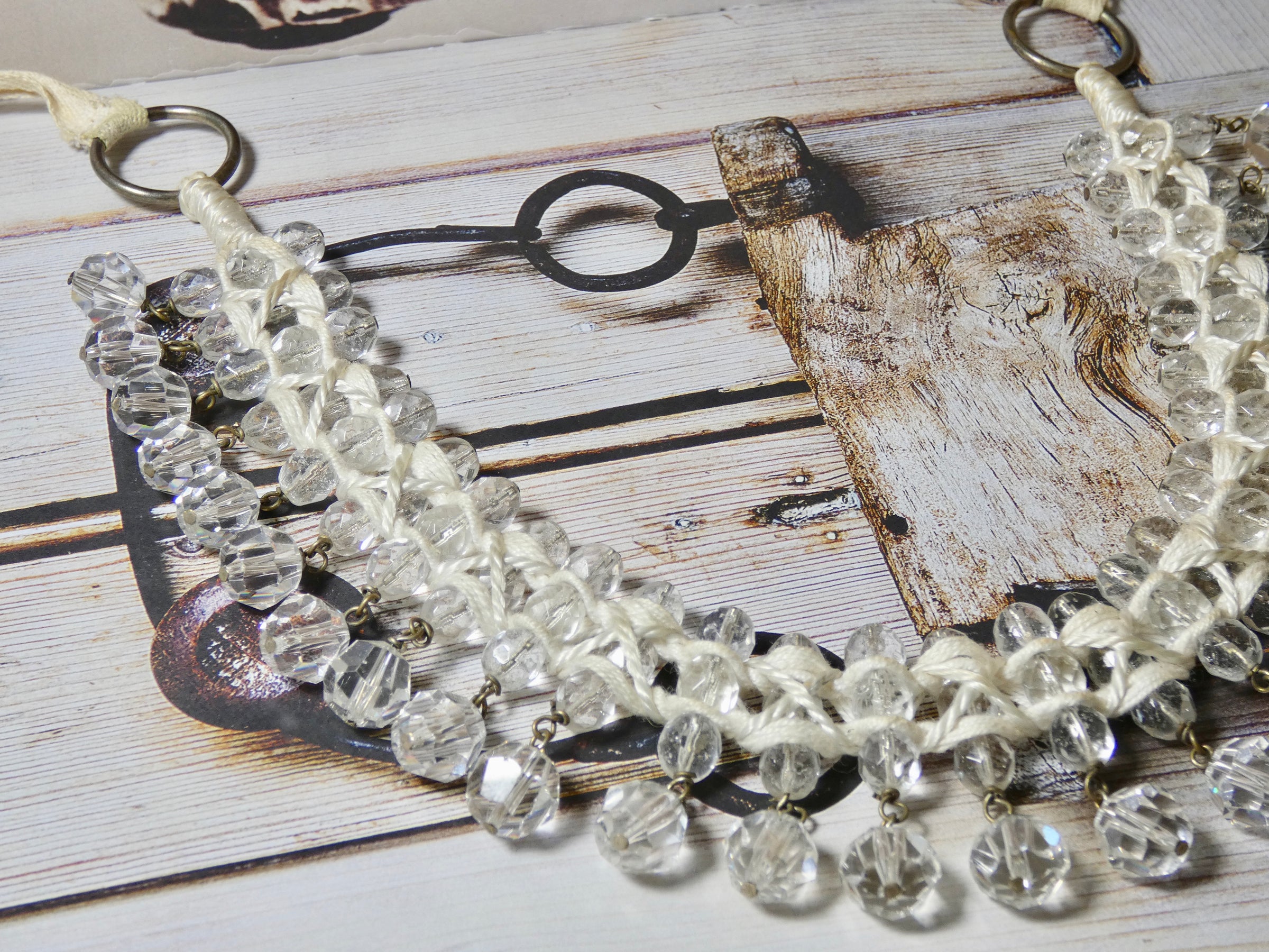 Vintage Crystal Necklace, One of a Kind rare piece, Belt or Necklace