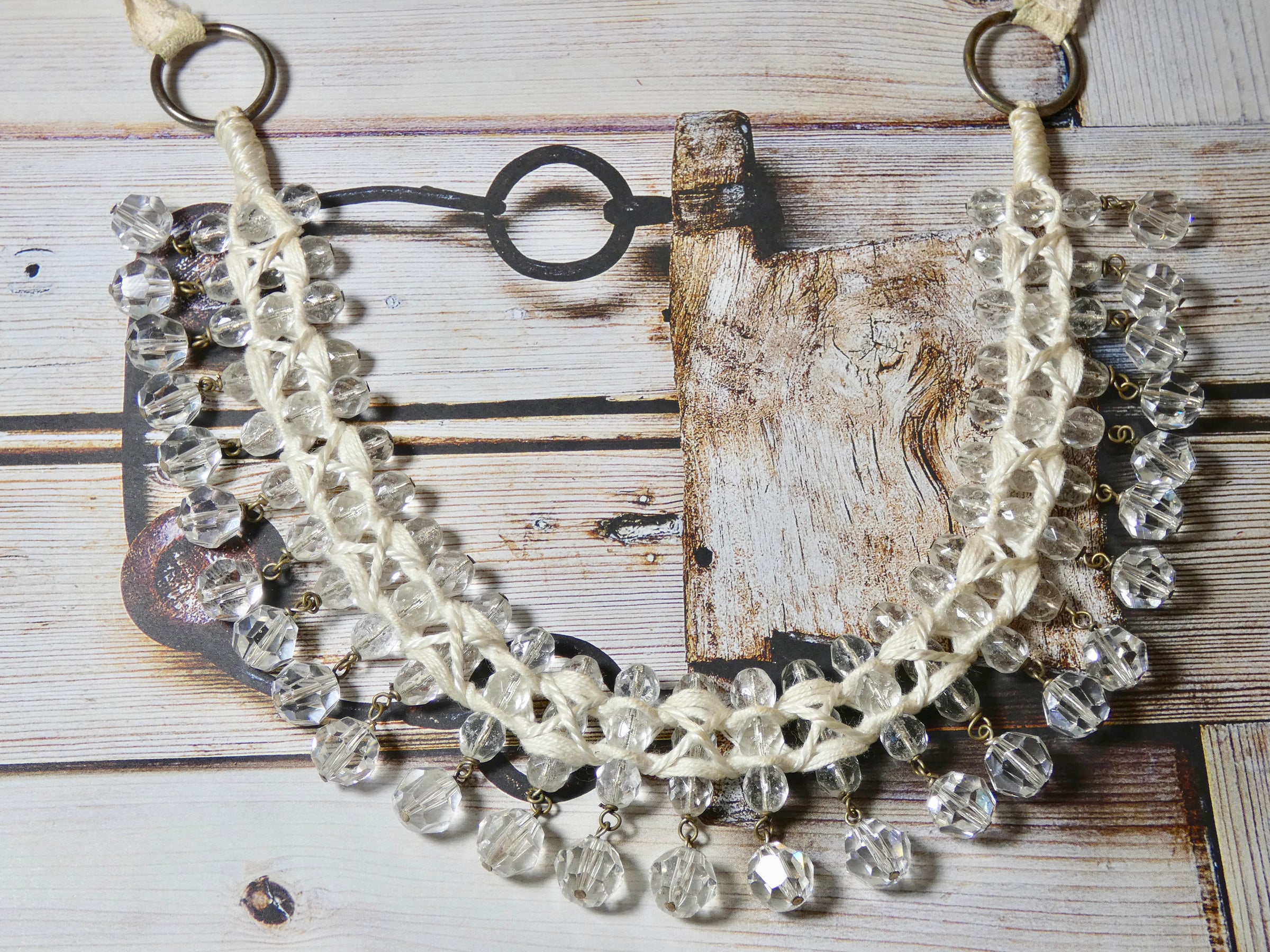 Vintage Crystal Necklace, One of a Kind rare piece, Belt or Necklace
